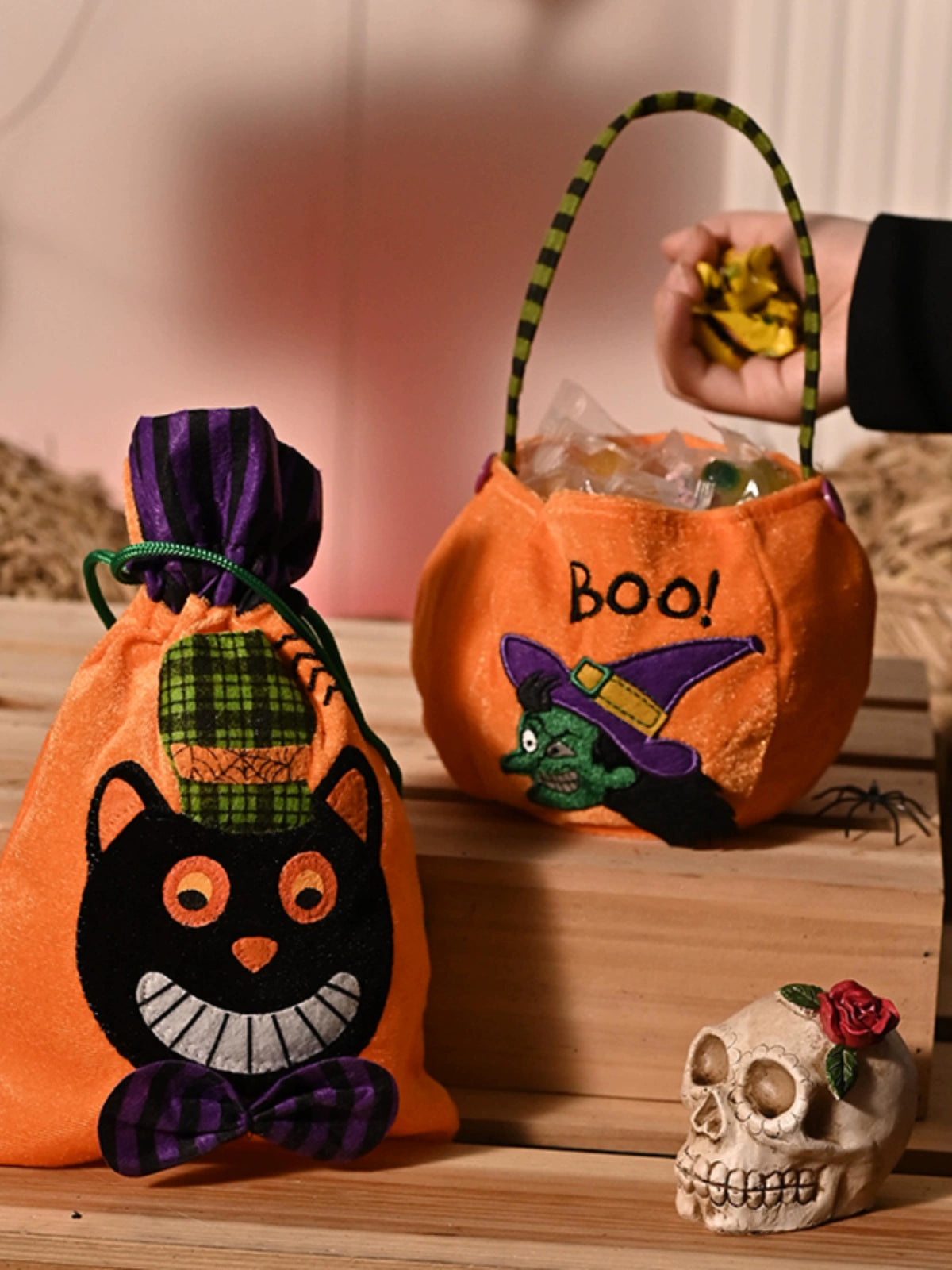 Halloween Handheld Pumpkin Candy Bags