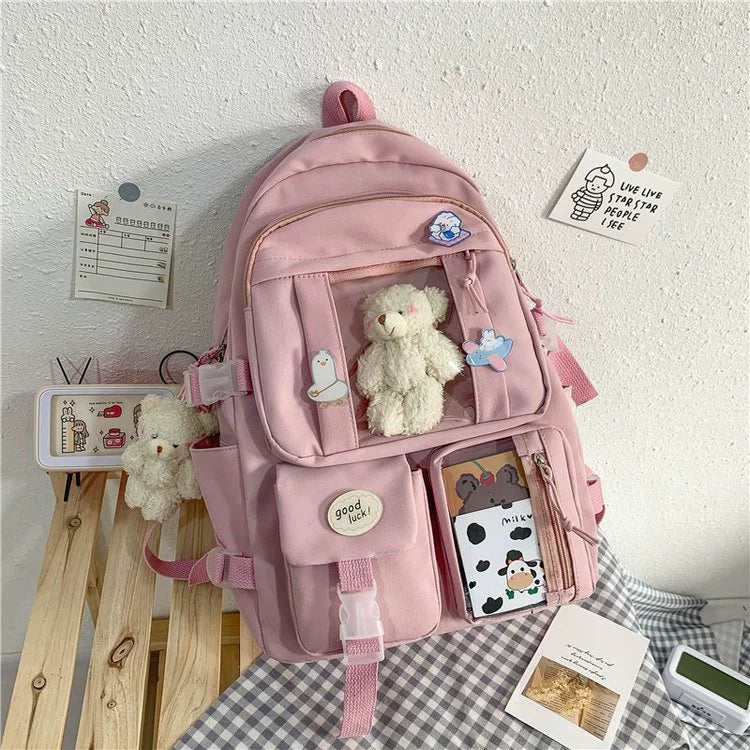 Trendy Large Capacity Cartoon Backpack - Korean Harajuku Style