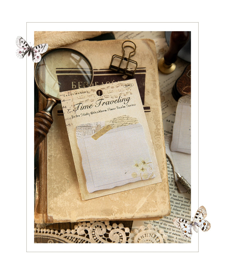 Vintage Charm - Retro-Inspired Sticky Note Memo Pad Collection