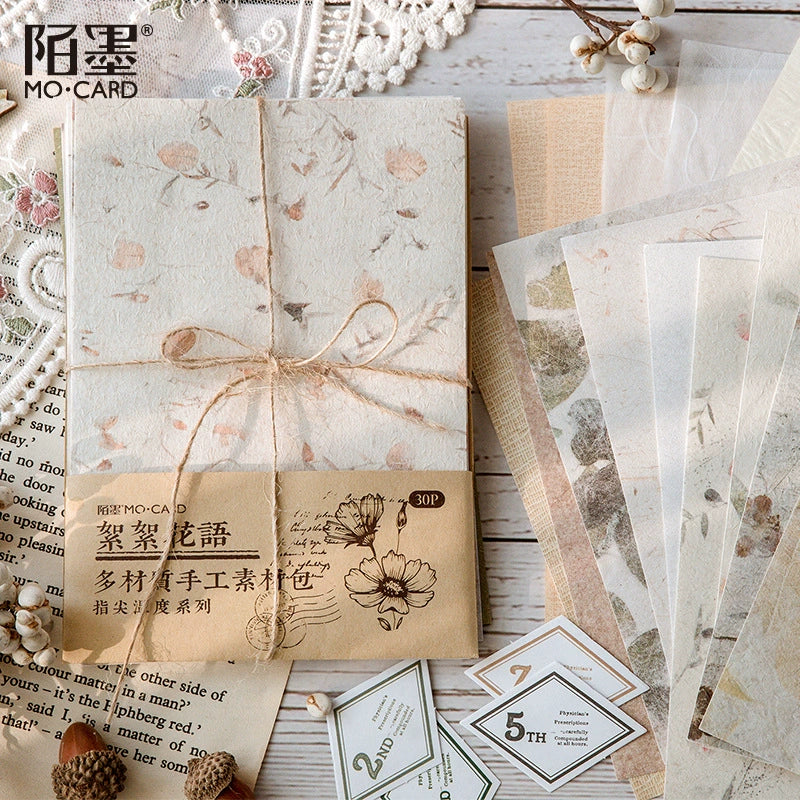 'Romantic Whimsy - Multi-Material Handmade Craft Paper Collection