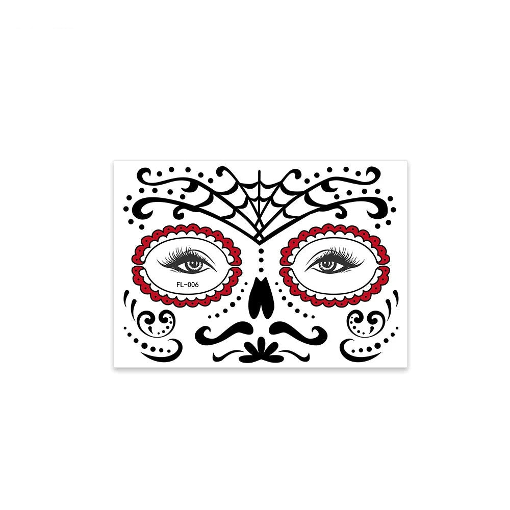 Glow-in-the-Dark Halloween Tattoo Stickers