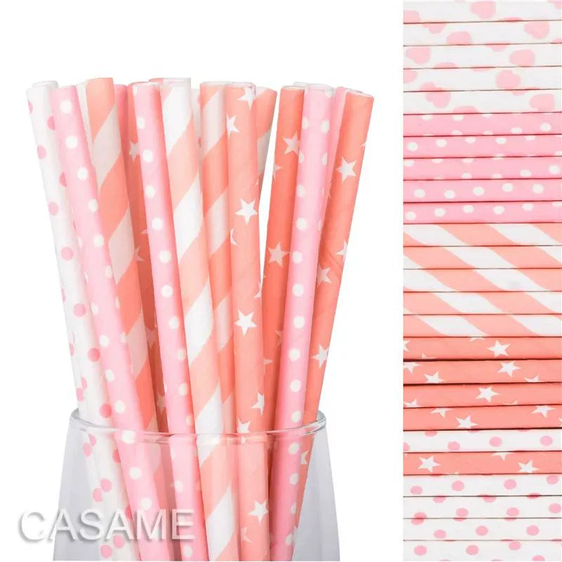 Eco-Chic Vintage Inspired Paper Straws - Romantic & Biodegradable