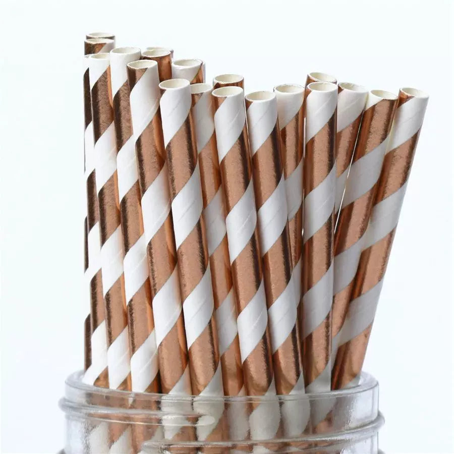 Eco-Chic Vintage Inspired Paper Straws - Romantic & Biodegradable