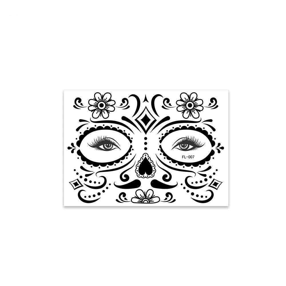 Glow-in-the-Dark Halloween Tattoo Stickers