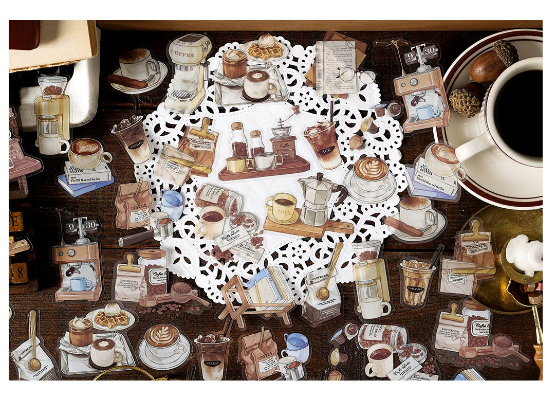 【Full set of 4 packs】 Nostalgic Life Story Sticker Set - Capture the Essence of Your Journey with Timeless Charm