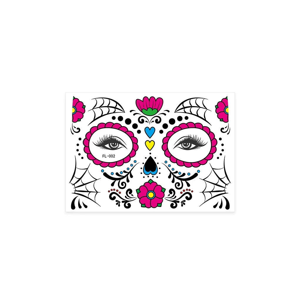 Glow-in-the-Dark Halloween Tattoo Stickers