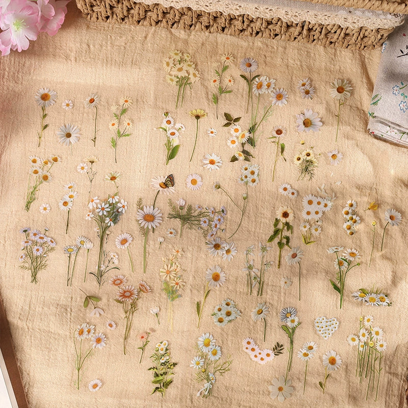 Small Fresh Nature - Enchanting Vintage Floral Stickers for Captivating DIY Projects