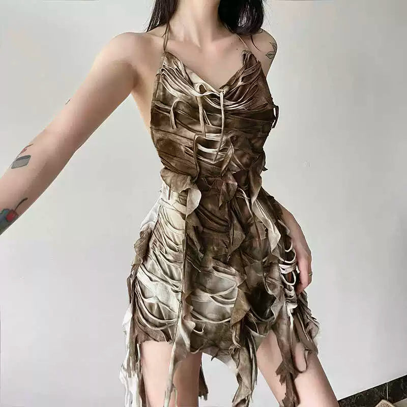 Dunes Wasteland Hooded Sleeveless Dress