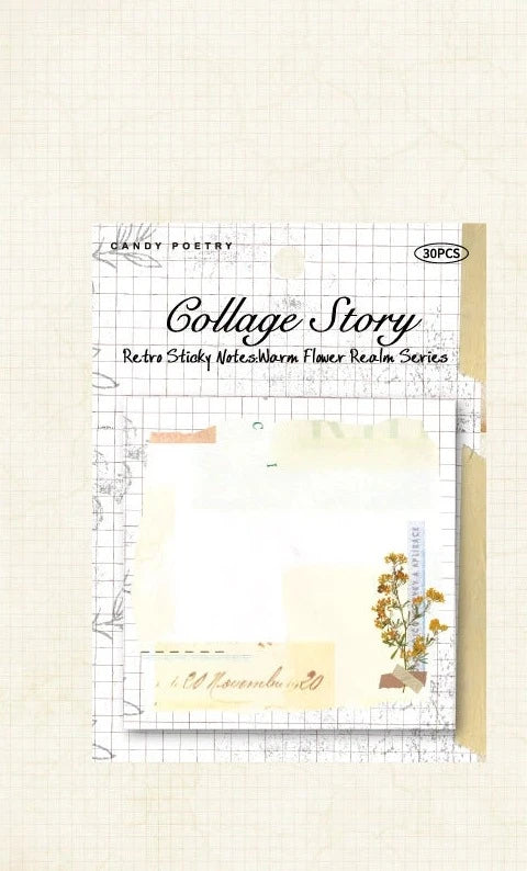 Vintage Charm - Retro-Inspired Sticky Note Memo Pad Collection
