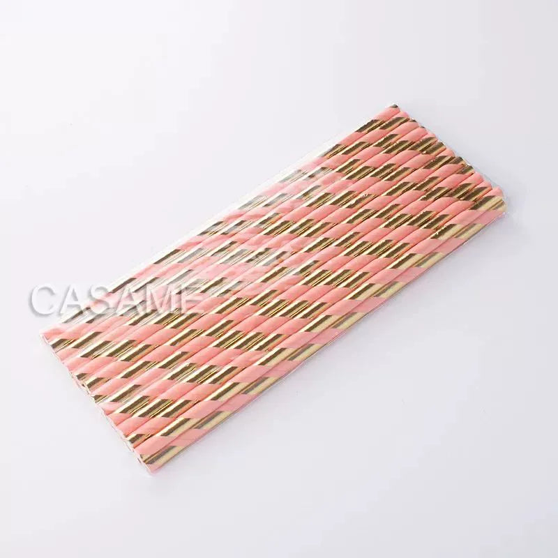 Eco-Chic Vintage Inspired Paper Straws - Romantic & Biodegradable