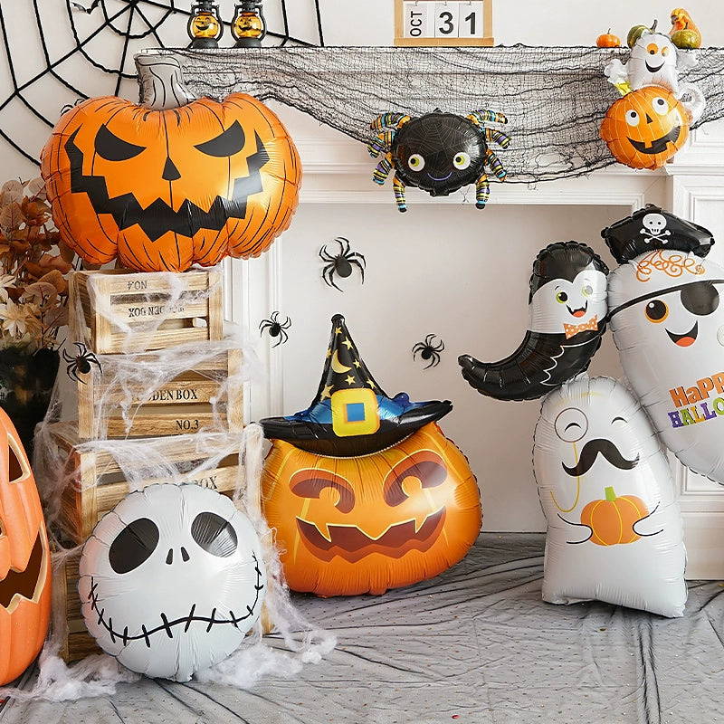 Halloween Hand-Held Aluminum Foil Balloons