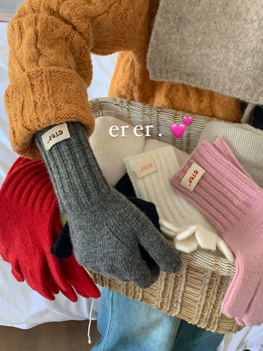 Rabbit Down Blend Wool Knitted Gloves Stylish Warmth for Every Winter Adventure