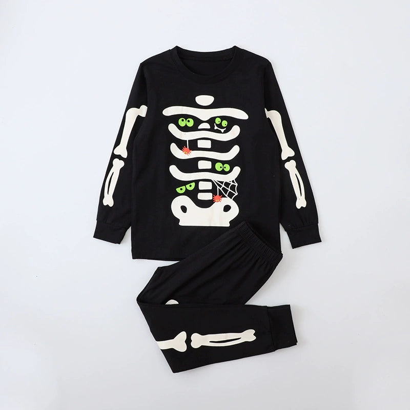 Glow-in-the-Dark Skeleton Loungewear for Kids