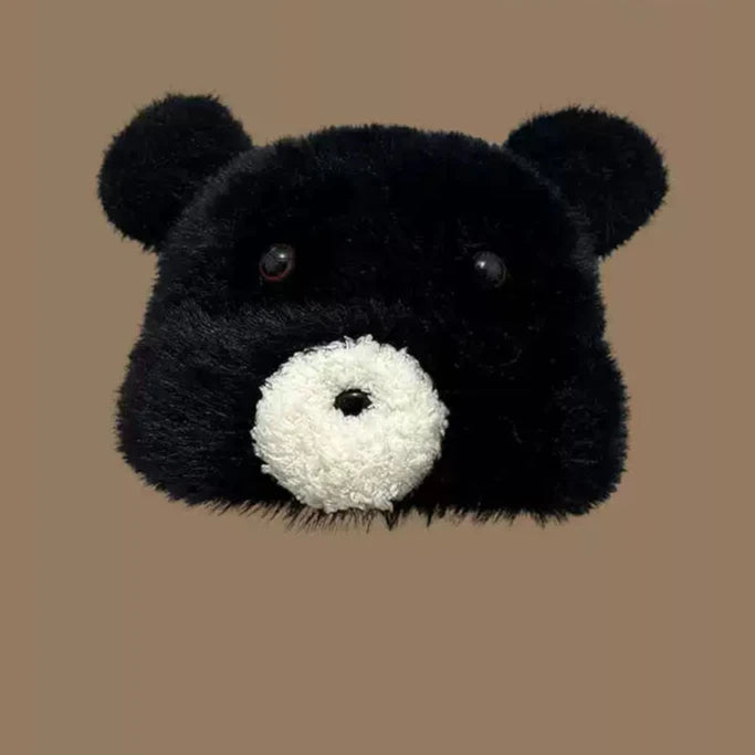 Cute Cartoon Bear Ears Plush Pullover Hat