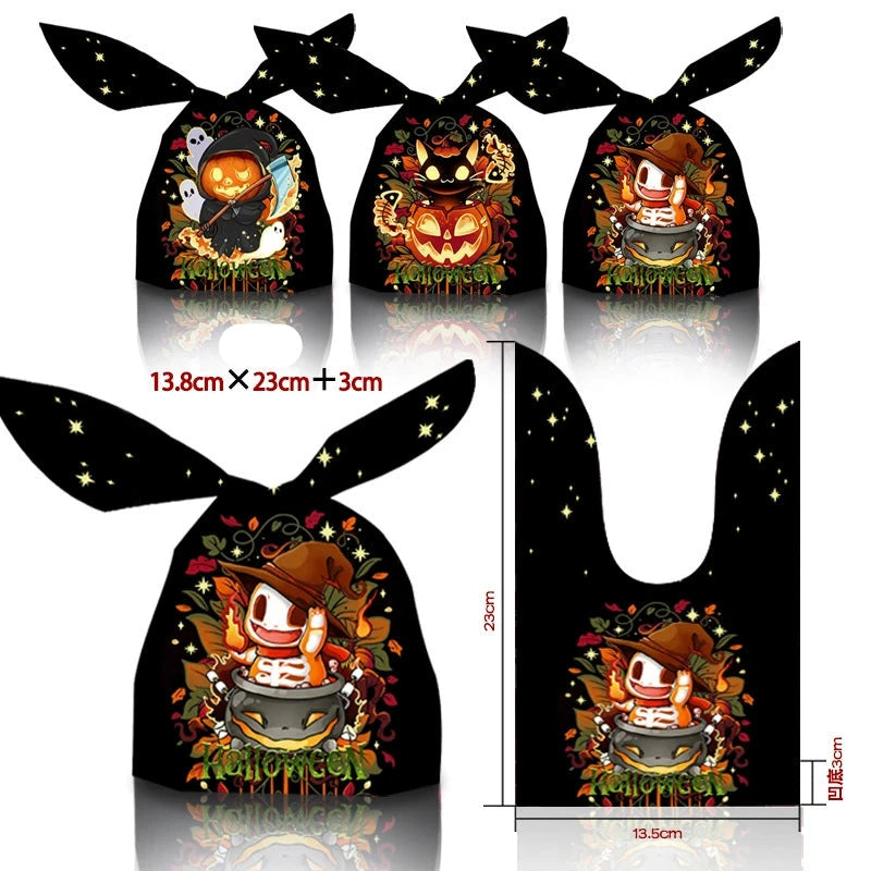 Halloween Bunny Ears Pumpkin Candy Bag
