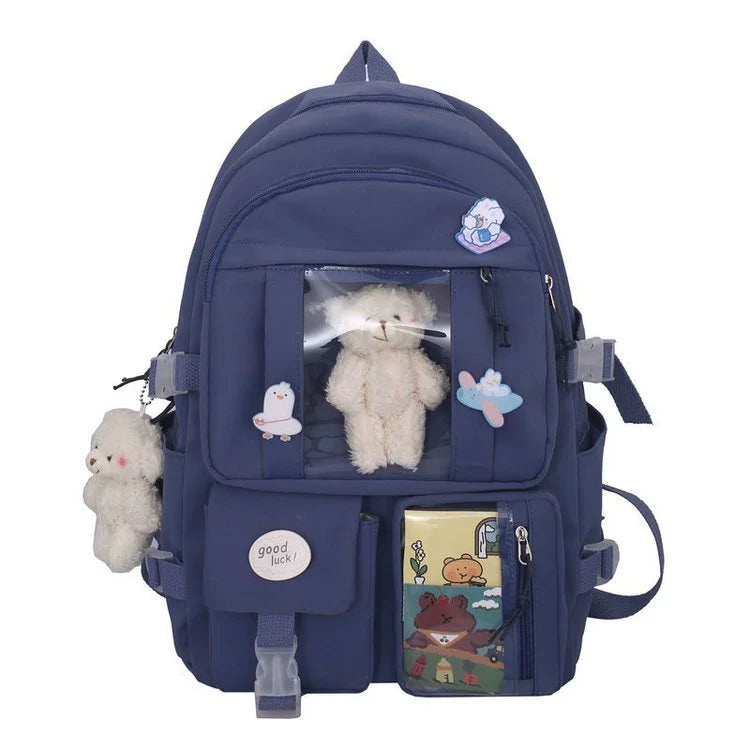 Trendy Large Capacity Cartoon Backpack - Korean Harajuku Style