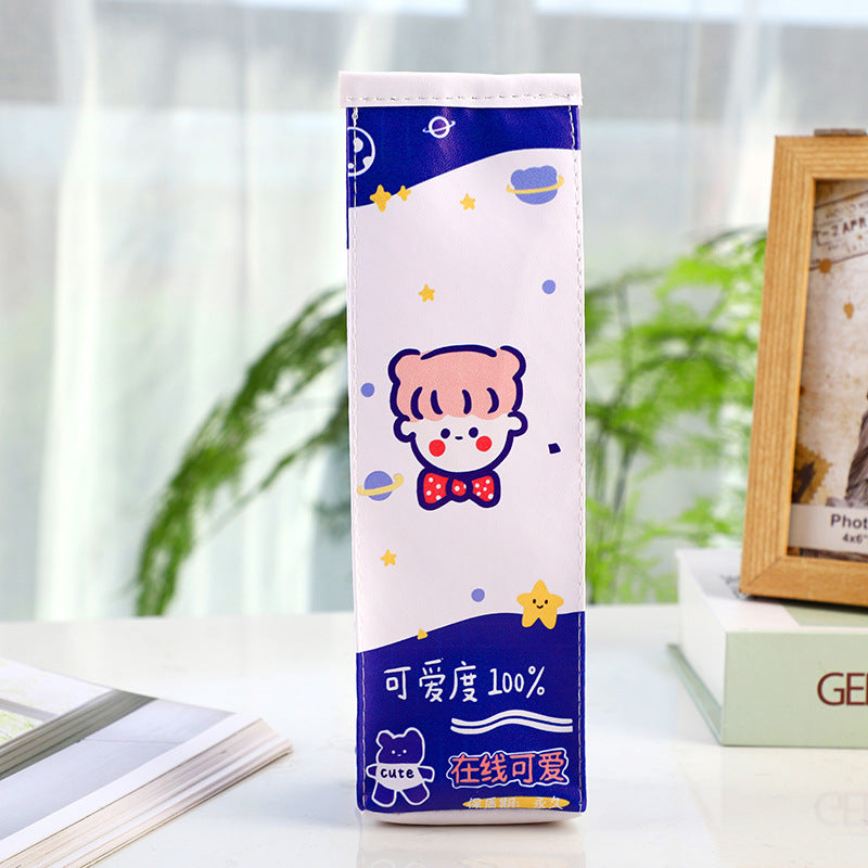 Cute Cartoon Milk Box Pencil Case