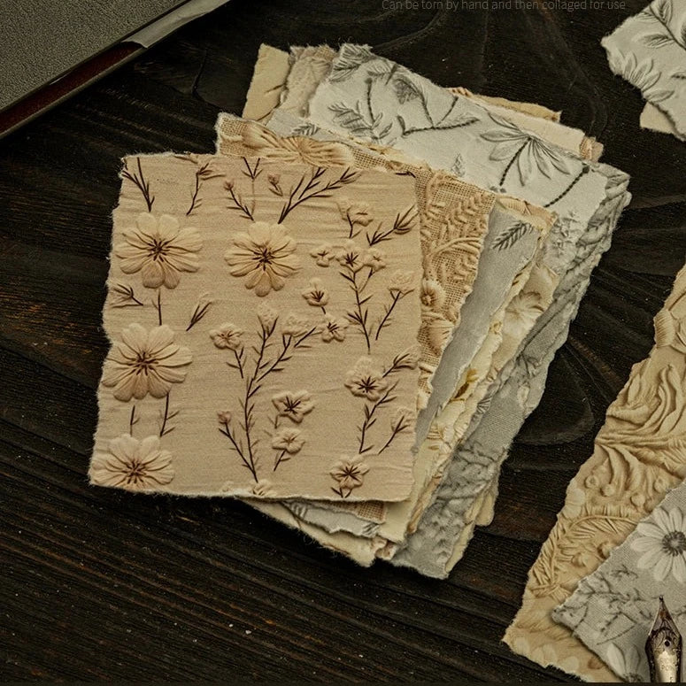 Vintage Embossed Collage Paper - Elevate Your Creations with Timeless Allure