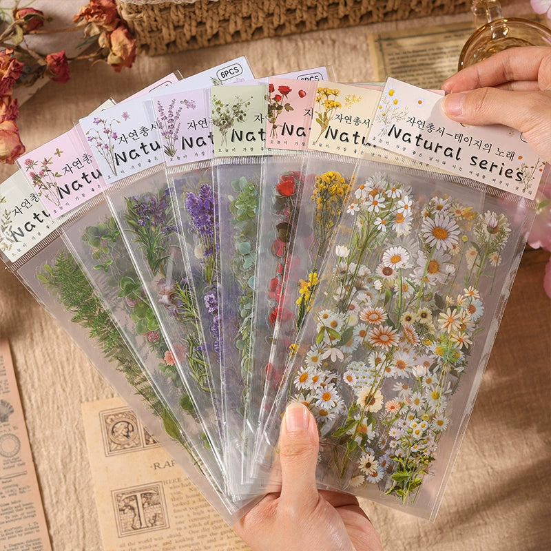 Small Fresh Nature - Enchanting Vintage Floral Stickers for Captivating DIY Projects