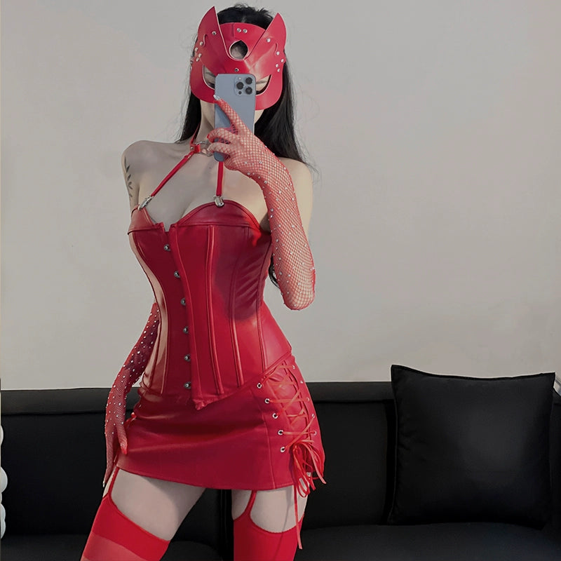 Night Queen of Pure Lust Patent Leather Suit (RED)