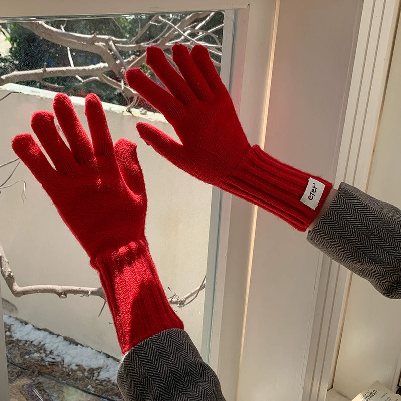 Rabbit Down Blend Wool Knitted Gloves Stylish Warmth for Every Winter Adventure