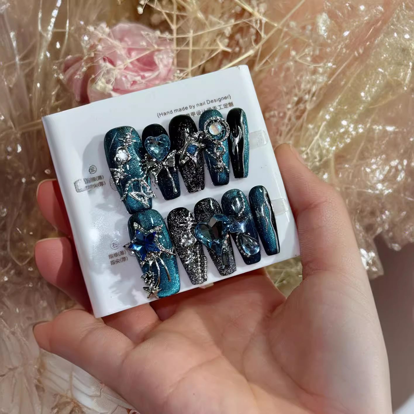 Dream Falling Stars Nail Art - Large Satellite Detachable Reusable Patch