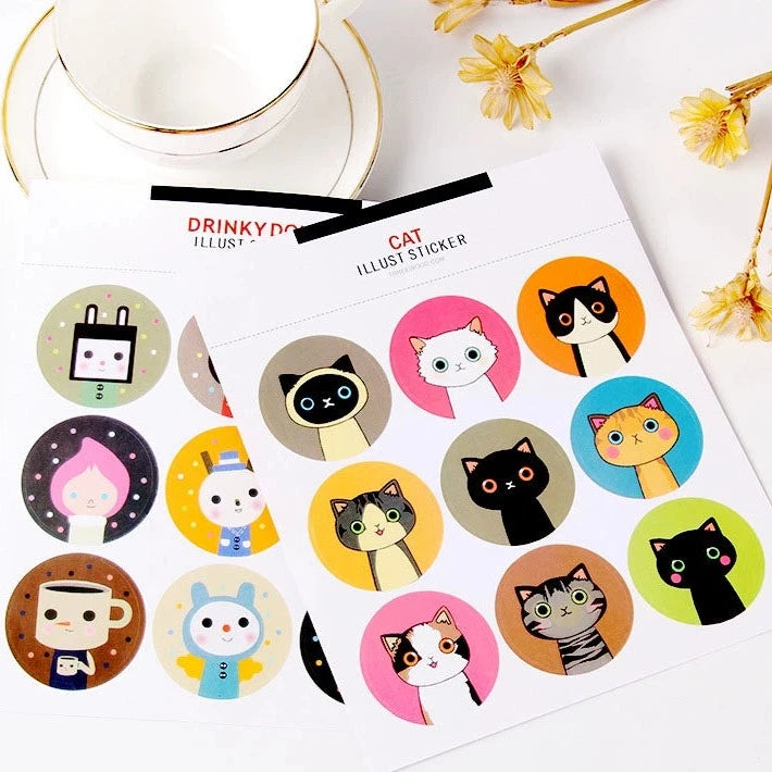 Adorable Critter Stickers - Whimsical Waterproof Decals for Endless Creativity