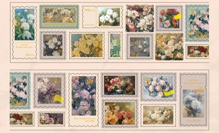 Vintage Stamp Sticker Atelier - Elevate Your Creative Expression with Timeless Botanical Charm