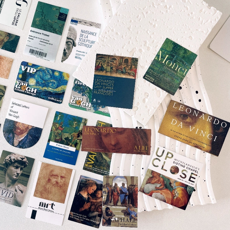 50 world famous paintings art oil painting Stickers - Reusable Note-Taking Essentials for Students