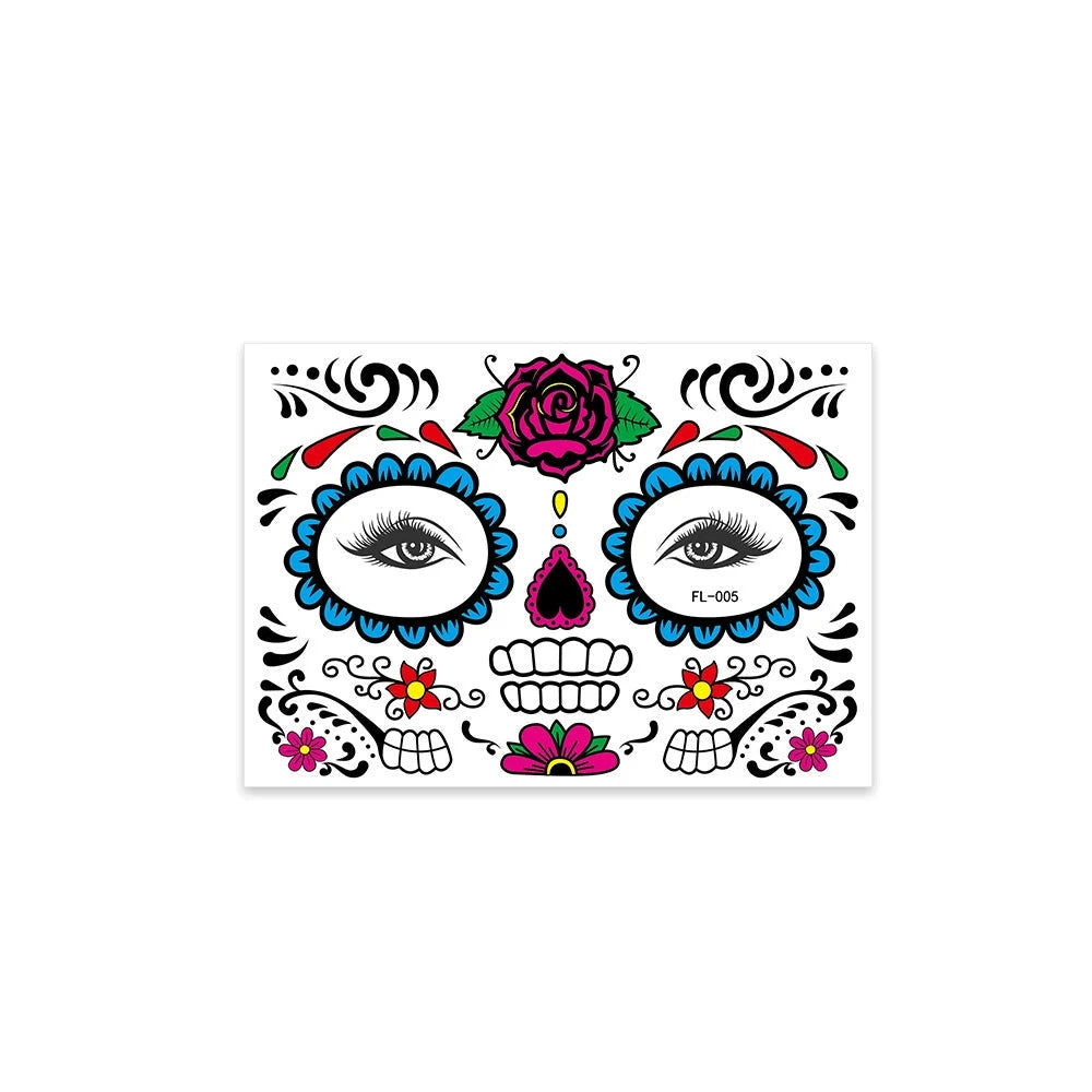 Glow-in-the-Dark Halloween Tattoo Stickers