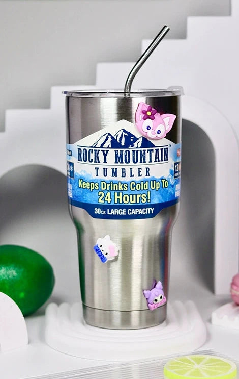 Large Capacity Female Straw Thermos Cup - 304 Stainless Steel