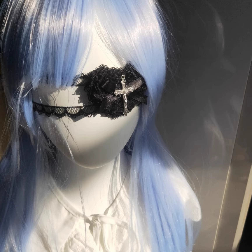 Gothic Lace Cross Eye Patch