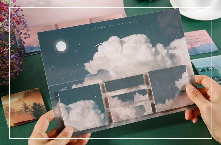 Creative Celestial Observation Series - Earth and Moon Post-it Notes Set