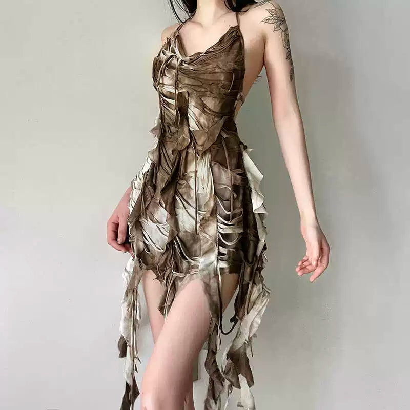 Dunes Wasteland Hooded Sleeveless Dress