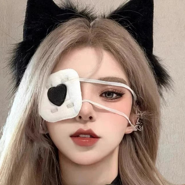 Gothic Lace Cross Eye Patch