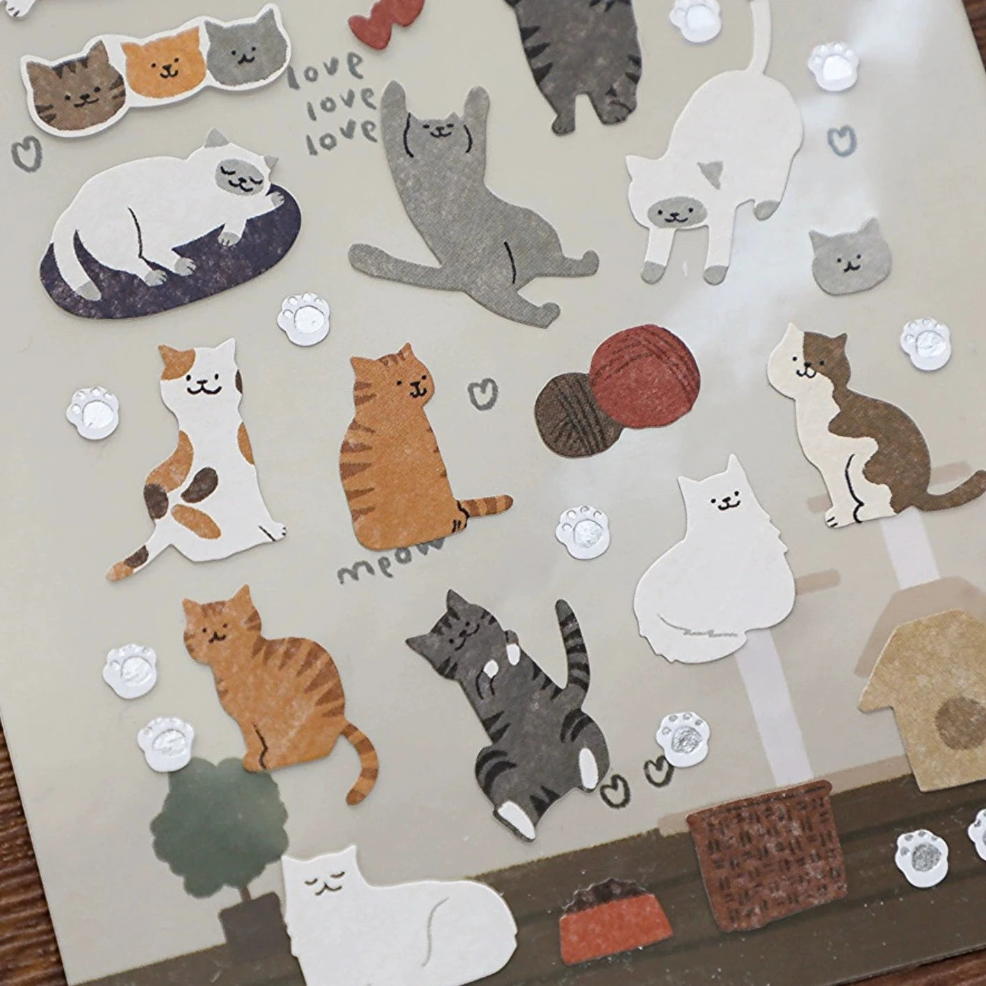Korea BONITO Adorable Cat Life Stickers | Cute and Lovable Daily Cat Moments for Decoration