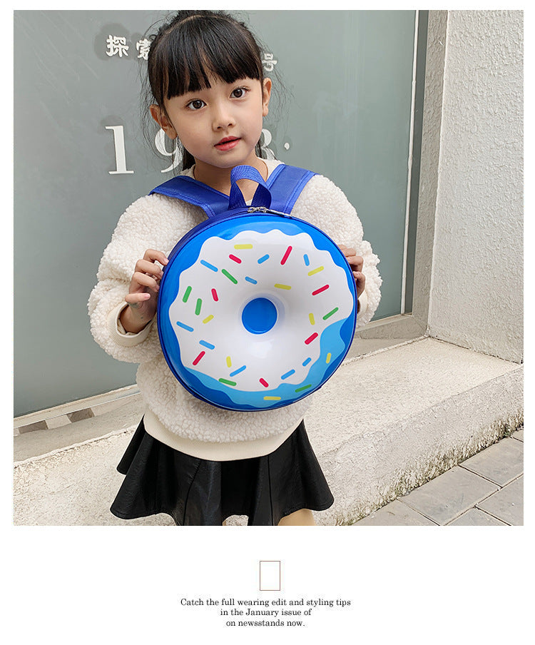 Donut Eggshell Bag - Cartoon Kids Backpack for Kindergarten