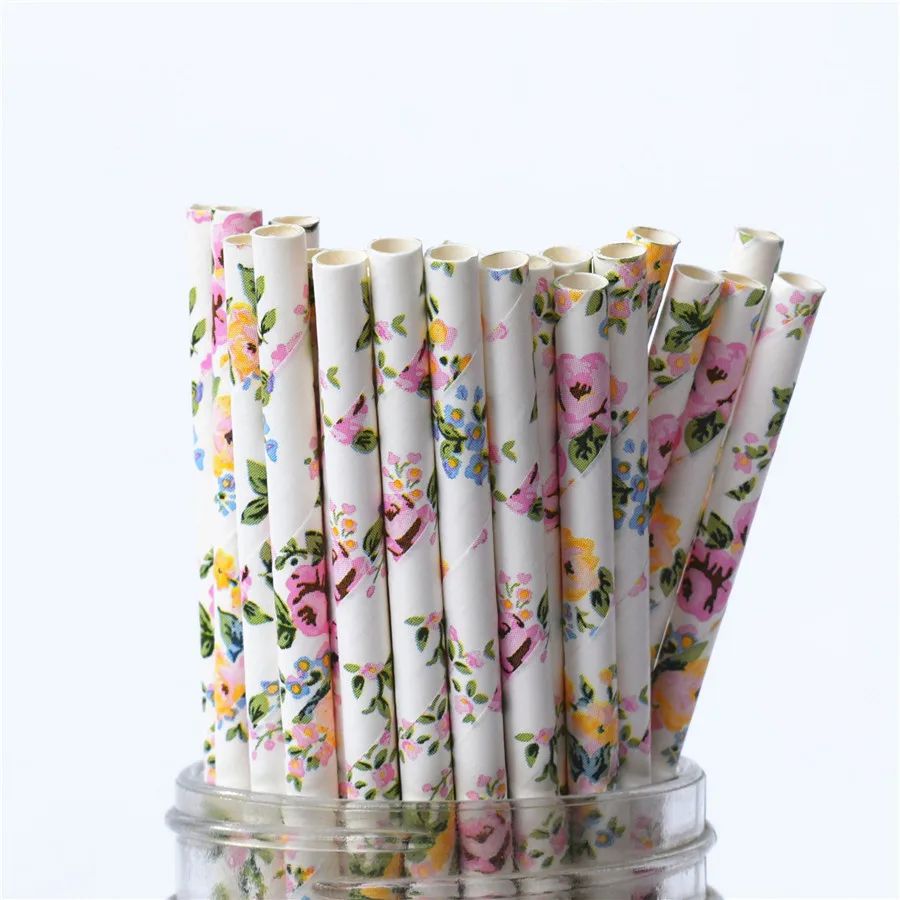 Eco-Chic Vintage Inspired Paper Straws - Romantic & Biodegradable
