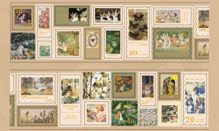 Vintage Stamp Sticker Atelier - Elevate Your Creative Expression with Timeless Botanical Charm