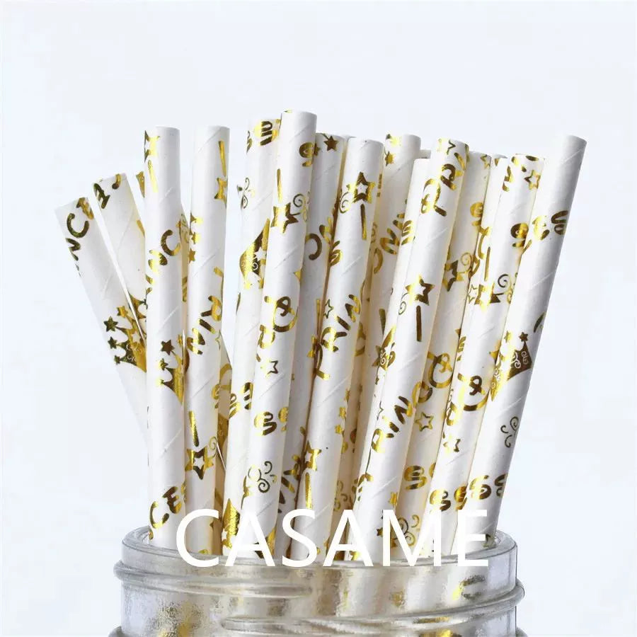 Eco-Chic Vintage Inspired Paper Straws - Romantic & Biodegradable