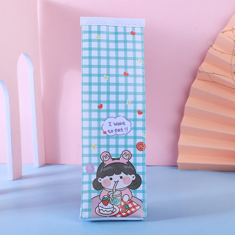 Cute Cartoon Milk Box Pencil Case