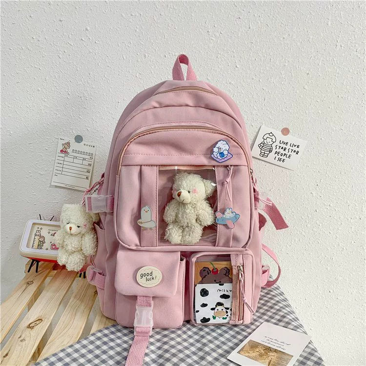 Trendy Large Capacity Cartoon Backpack - Korean Harajuku Style