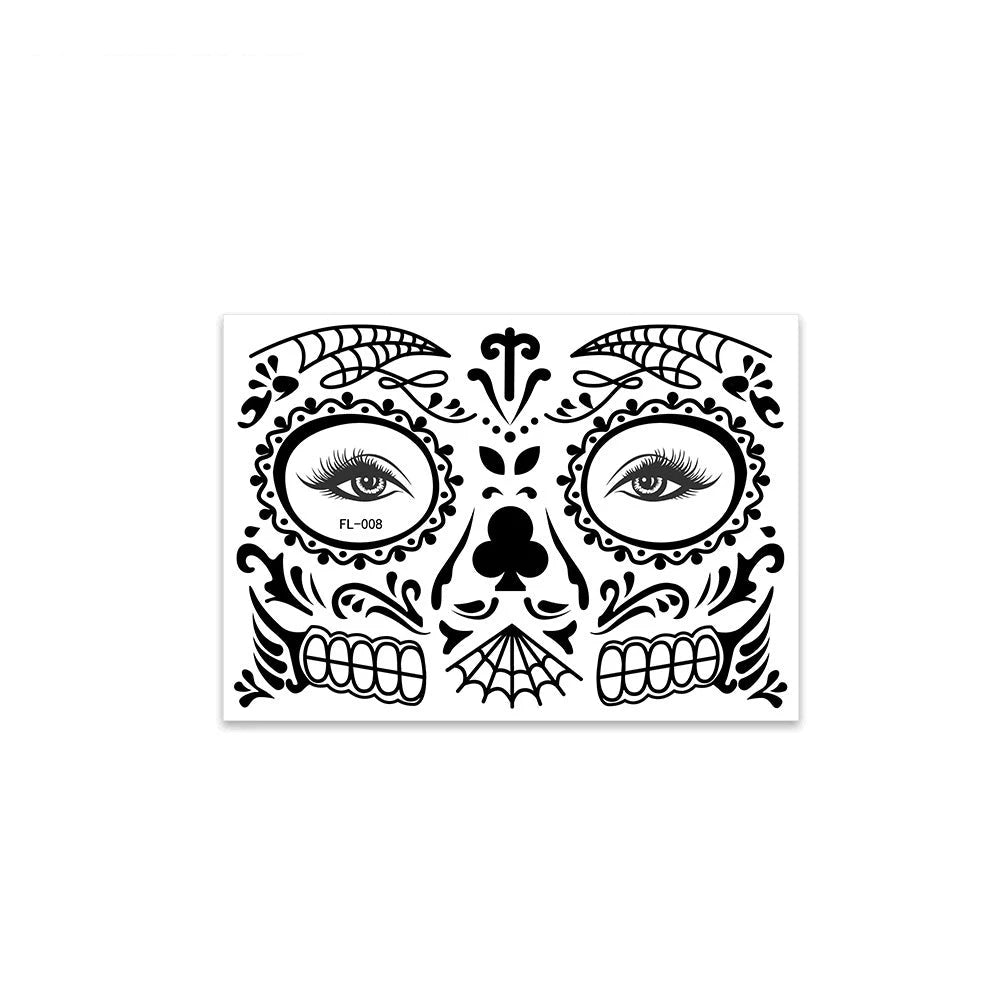 Glow-in-the-Dark Halloween Tattoo Stickers
