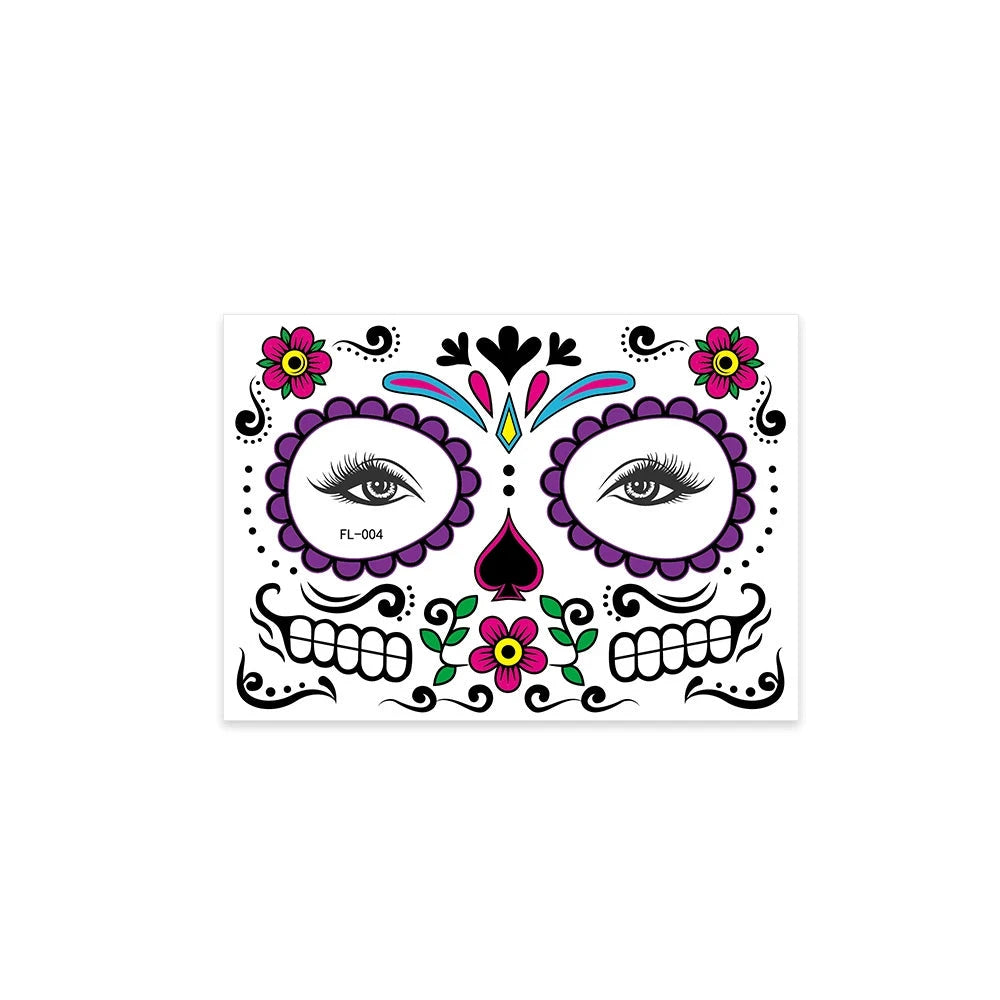 Glow-in-the-Dark Halloween Tattoo Stickers