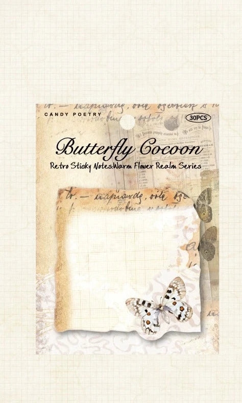 Vintage Charm - Retro-Inspired Sticky Note Memo Pad Collection