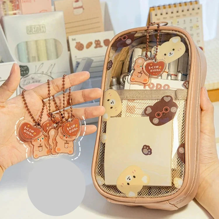 Spacious Three-Layer Pencil Case - Large Opening