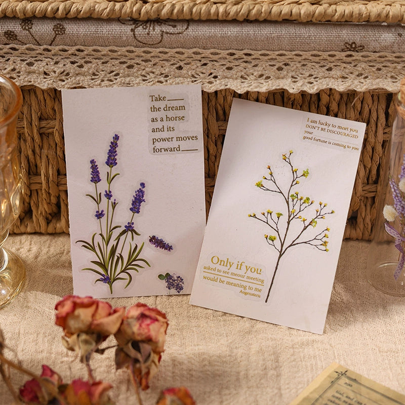 Small Fresh Nature - Enchanting Vintage Floral Stickers for Captivating DIY Projects