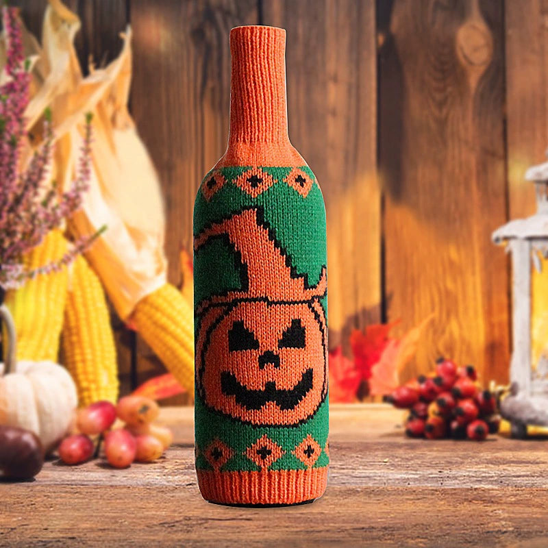 Halloween Skull & Pumpkin Bottle Set
