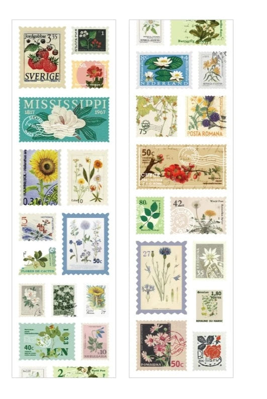 Vintage Stamp Sticker Atelier - Elevate Your Creative Expression with Timeless Botanical Charm