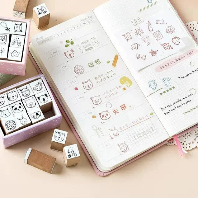 Sugar Poem- Cute Animal Vending Machine Wooden Seal Set